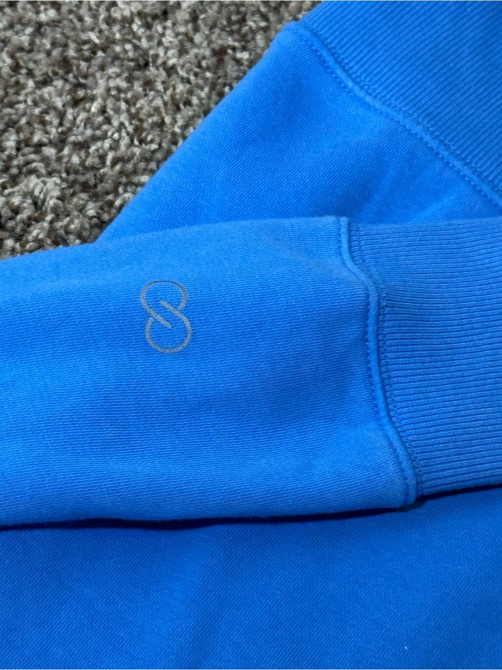 CALIA By Carrie Underwood| Mock Neck Sweatshirt Caribbean Blue- Womens Large - Picture 4 of 5